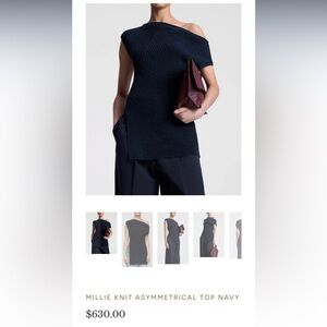 Brand New WOMEN'S A.L.C MILLIE KNITTED SLEEVELESS TOP - NAVY BLUE